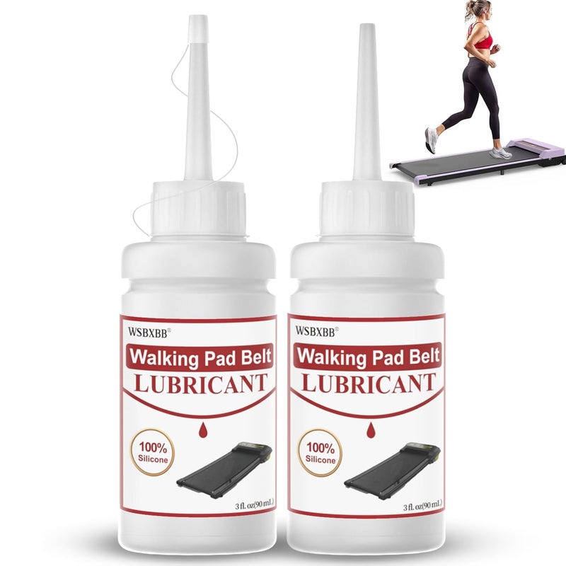 WSBXBB 2 Pack Walking Pad Belt Lubricants/Lubes, 6 fl oz, Premium 100% Pure Silicone,High Temperature Resistant And Stable Lubricant For Walking Pad Treadmill For Home, Desk Treadmill, Reduce Friction - Image 1